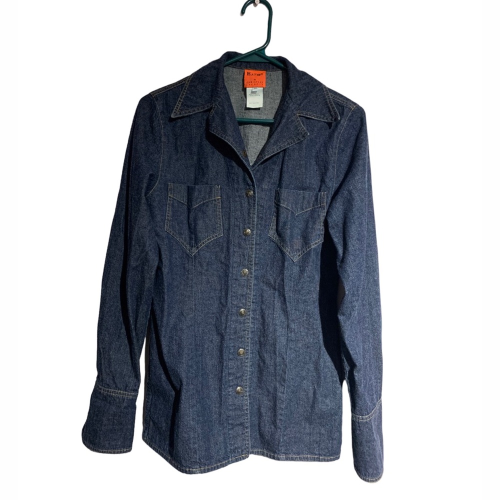 Christian Lacroix Bazaar Jean Western Button Down Designer 36